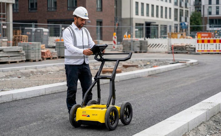 Servicio con Tecnología GPR para detección de redes y estructuras subterráneas