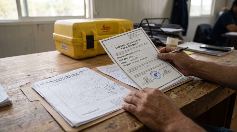 Certificado de calibración de equipo topográfico