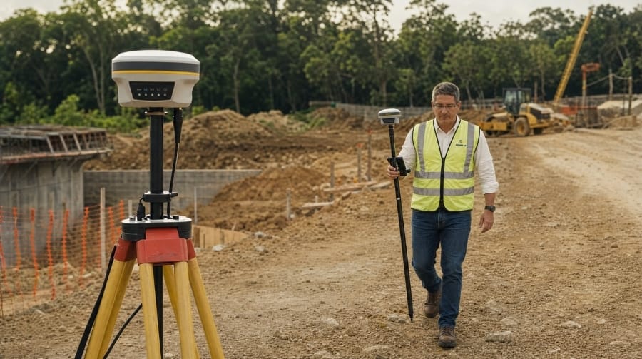 Instalación de base GPS RTK en obra civil