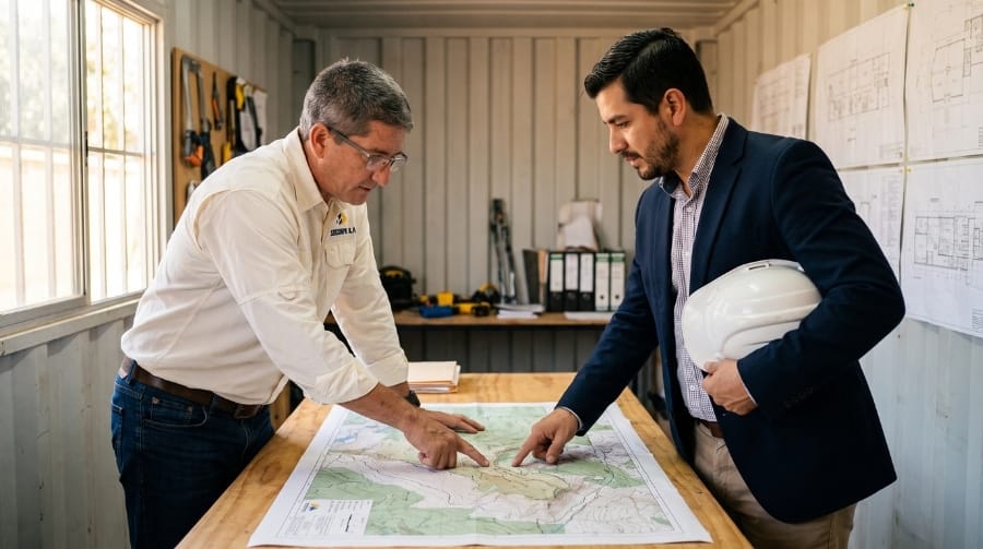 Revisión de cotización de levantamiento topográfico con cliente